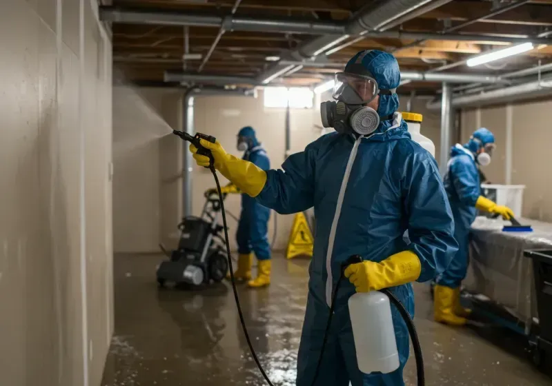 Basement Sanitization and Antimicrobial Treatment process in Lookout Mountain, TN